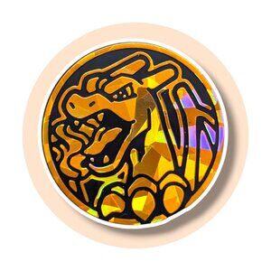 Pokemon Collectible Flip Coin: Charizard, Orange Cracked Ice